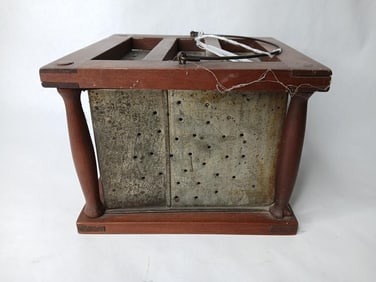 Revolutionary War Era Officers Wood Framed Tent/Bed Warmer w/ Bale Handle