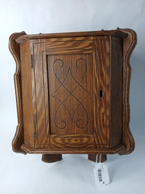 One Door Antique Hanging Corner Cabinet