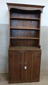 Country Style Pine Farmhouse Step back Hutch