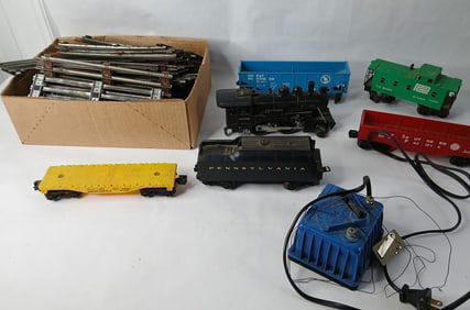 Early Lionel Train Lot Inc. Cars, Engine, Transformer, Track and More
