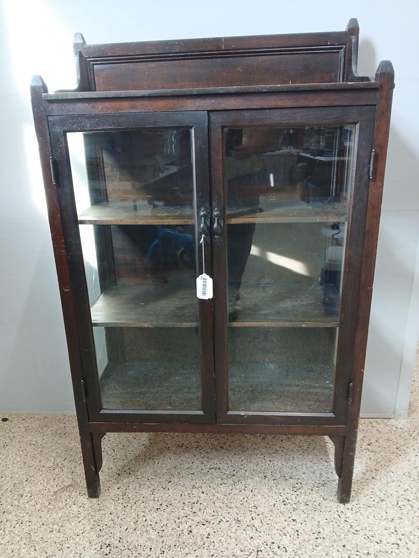 Walnut Empire 2 Door Bookcase (1 of 6)