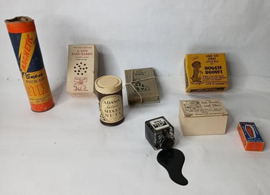 Vintage Lot of Assorted Novelty, Souvenirs, Pick Up Stix and Gag Gifts