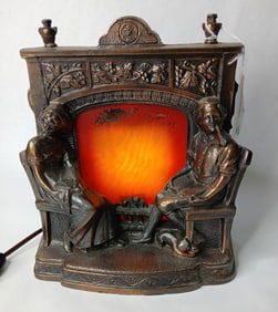 1920's SMS Novelties Hearth Fireplace Motion Lamp