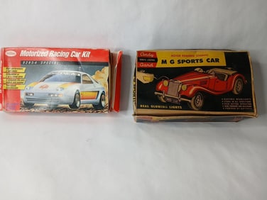 Andy Gard and Testors  Motor Powered MG Sports Car and Racing Car Kit
