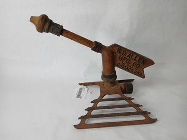 W.D.Allen Cast Iron Red Arrow Series Lawn Sprinkler 1950's Red Rocket