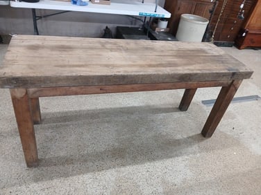 Hefty Butcher Block Work Table