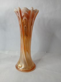 Dugan Pulled Loop Carnival Glass Vase