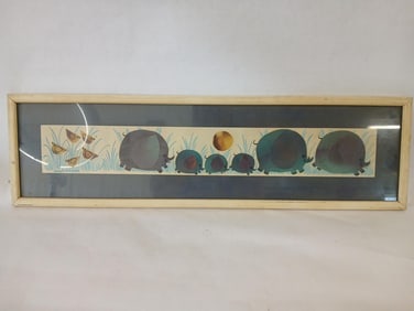 Anna Coombs Artist Signed Framed Original Elephant Painting
