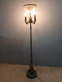 Marble and Brass Impressive Brass Floor Lamp