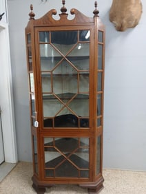 Art Deco China Corner Cabinet