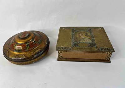 Decorated Antique Candy Tins