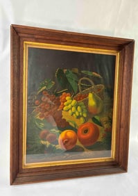 Antique Deep Well Framed Fruit Still Life Print