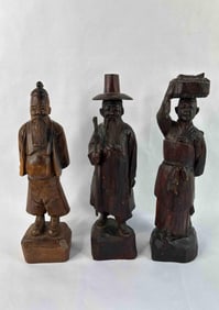 Hand Carved Hopi Wood Figurines Lot Inc. Shou Xing