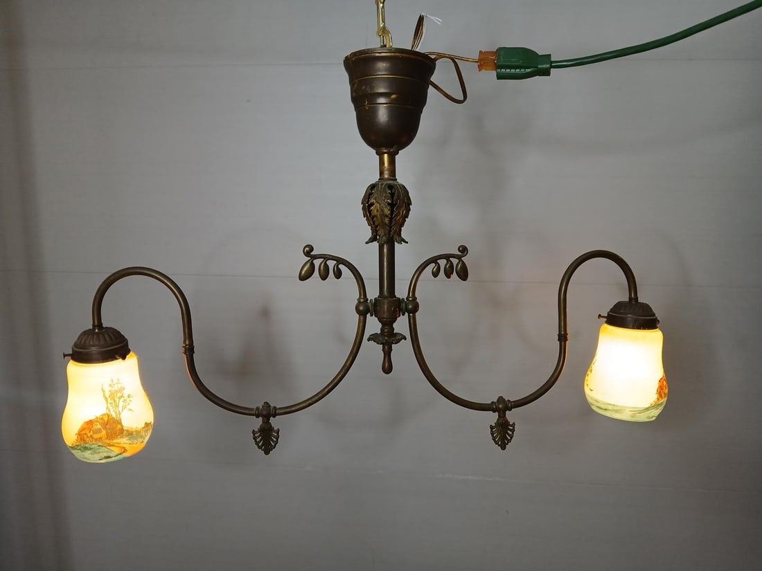 Victorian Two Arm Hanging Chandelier (1 of 5)