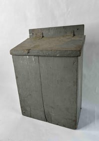 Primitive Grey Painted mail Box