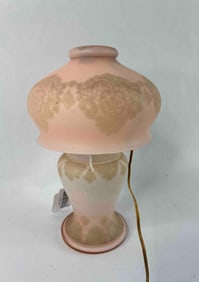 Small Satin Finish Pink Electrified Boudoir Lamp