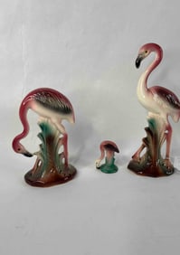 Mid Century Modern Maddux of California Pottery Lot of Flamingos