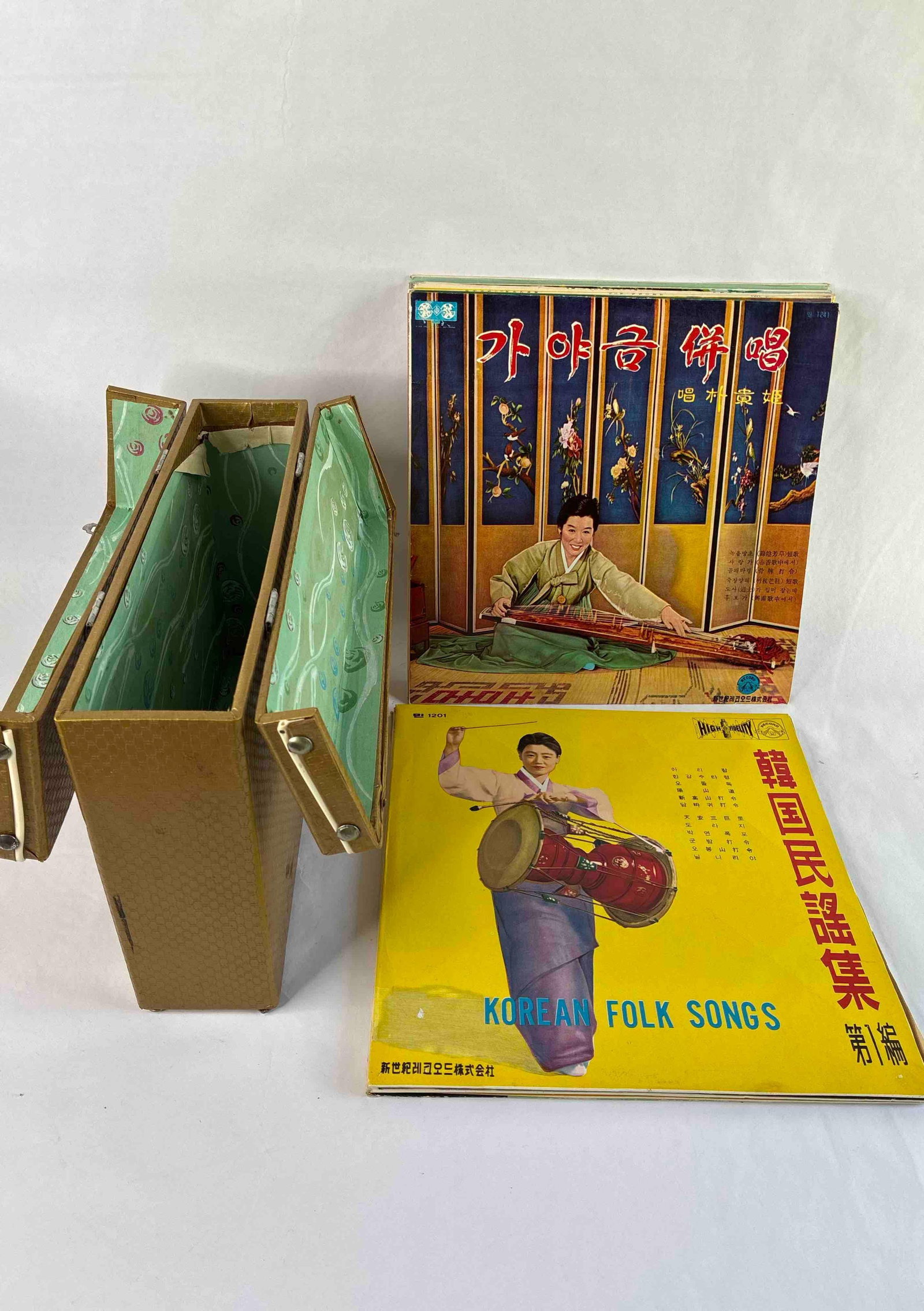 Songs of Korea 12 Record Set: Manufactured by Sinseki Record Co. All appear to be in good condition. 