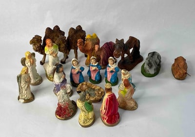 Vintage lot of Assorted Nativity Scene Figures Inc, 20 Pcs.