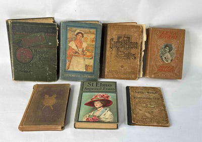 Lot of Very Early Books Inc. Hemmets Kokbok, Early Housekeeping and more