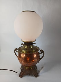 Bradley & Hubbard Copper and Brass Electrified Table Lamp