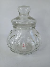 Glass Mushroom Style Apothecary Jar