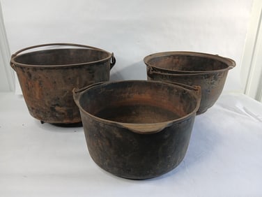 Cast Iron Footed Pots