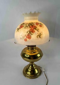 Hand Painted Brass Rayo Electrified Table Lamp