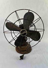 Industrial Westinghouse 4 Blade Cast Iron Table Top Fan