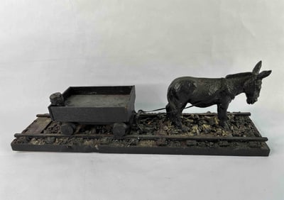Hand Crafted Rail Road Donkey Coal Cart