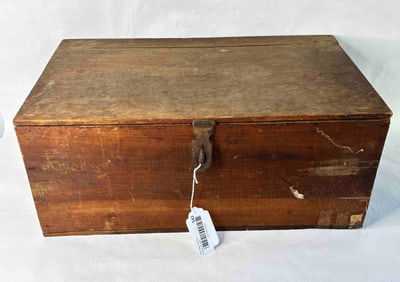 Locking Hinged Lidded Wood Box