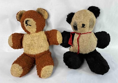 1950s Stuffed Gund Panda and Bear