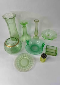 Uranium Glassware Lot of 8