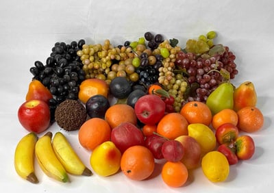 Faux Grapes, Oranges, and Fruits