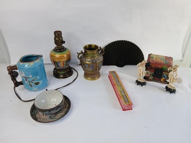 Asian Inspired Vases, Figures, and lamps