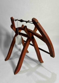Salesman Sample buck saw & stand in orig paint