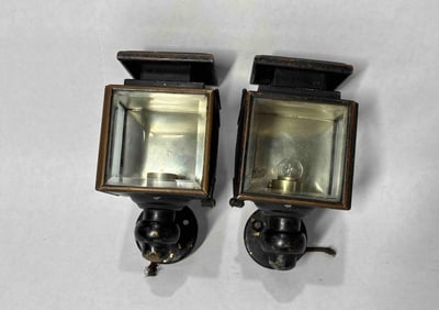 Miniature Beveled Glass Buggy Lanterns