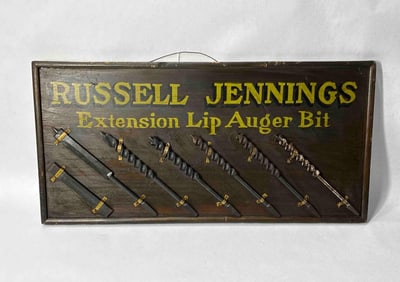 Russell Jennings Auger Bit Wooden Display
