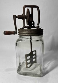 Hand Crank Glass Butter Churn