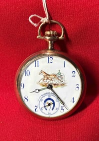 Elgin Dan Patch Race Horse 17 J Pocket Watch