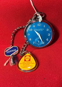Shell SuperX Motor Oil 17J Pocket Watch