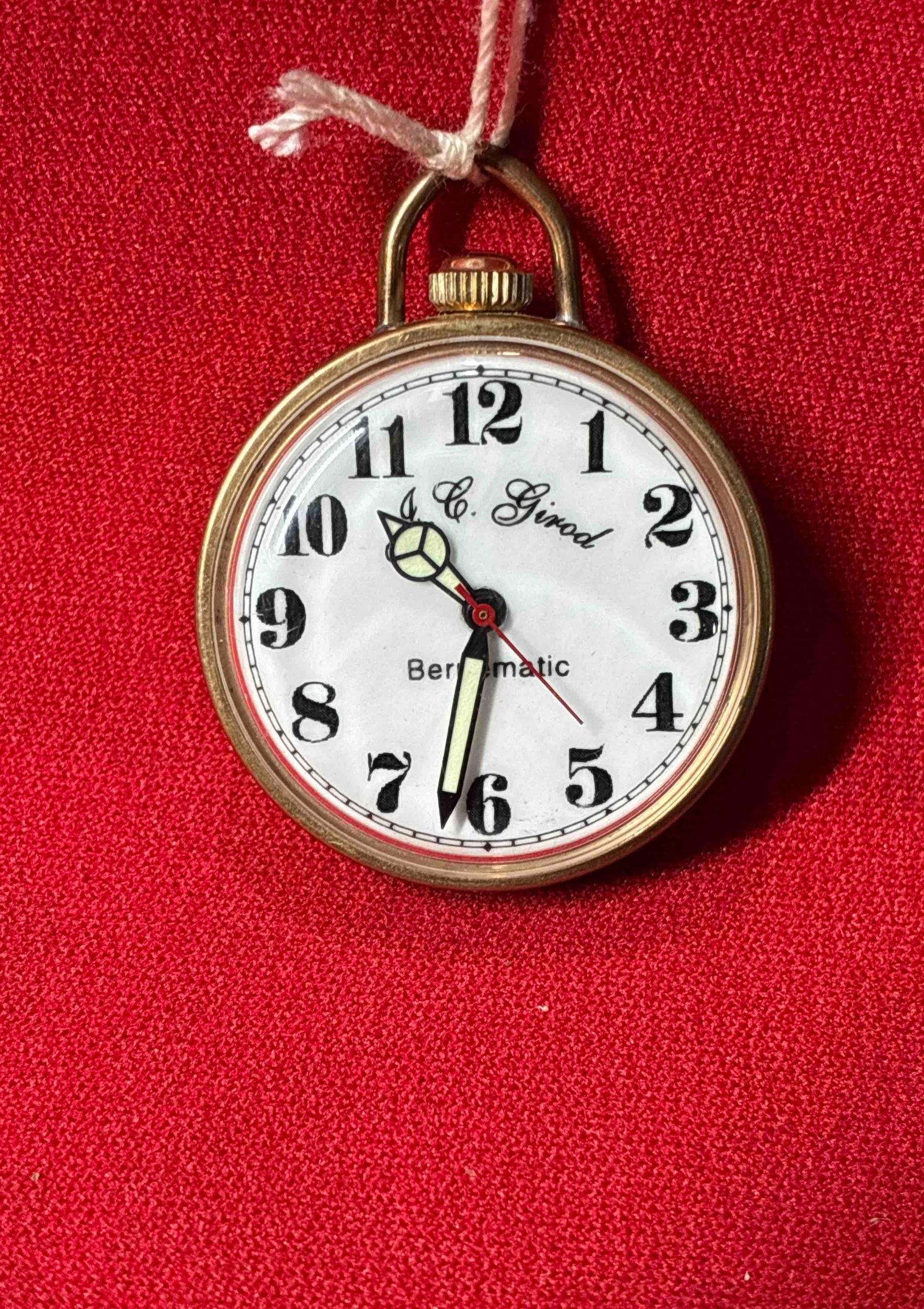 J.C. Girod 646 Berematic Self Winding Pocket Watch (1 of 3)