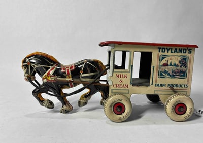 Marx Tin Litho windup Milk & Cream Wagon
