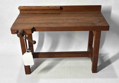Walnut Miniature Workshop Bench