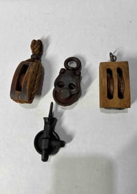 Miniature Wood and Metal Pullies