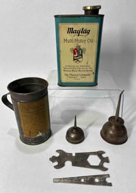 Maytag Can, Wrenches, and Singer Oilers