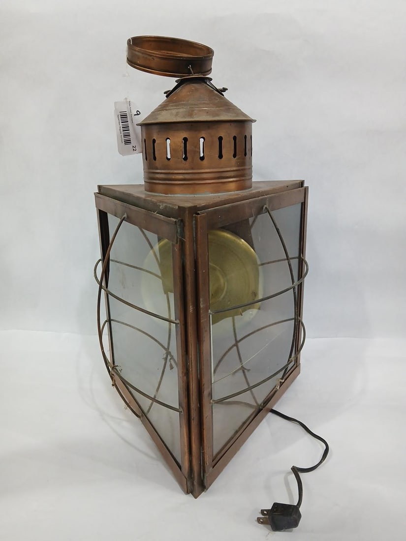 Triangular Copper Nautical Lantern (1 of 7)