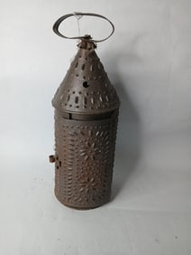 Punched Tin Candle Lantern