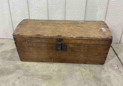Early Wood Dome Top Tool Chest