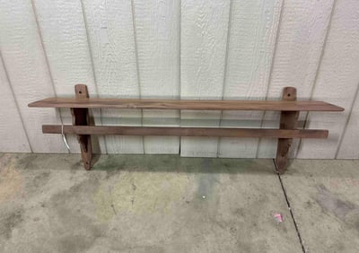 Painted Wall Hanging Shelf and Quilt Hanger